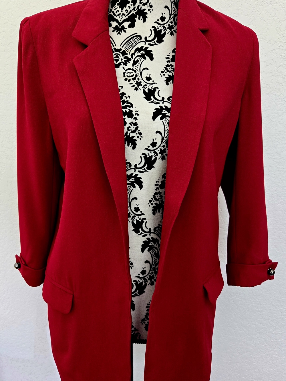 T Tahari Red Womens Blazer Jacket